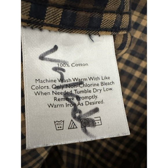 Eddie Bauer Mens L Relaxed Fit Long Sleeve Plaid Button Down Flannel Shirt EUC - Picture 5 of 6